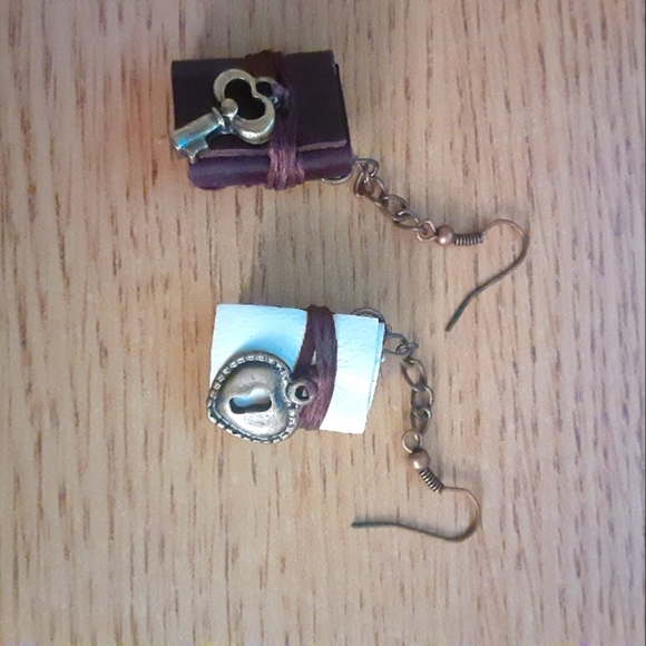 homemade Jewelry - Book Earrings